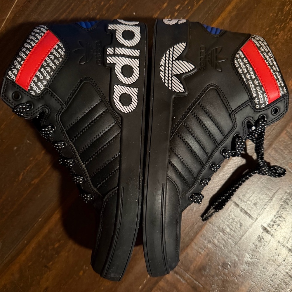 Adidas Hard Court High Overbranding Sneakers - Size 9 - Picture 3 of 9